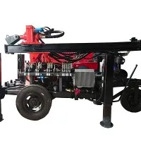 Wiel gemonteerd waterputboormachine